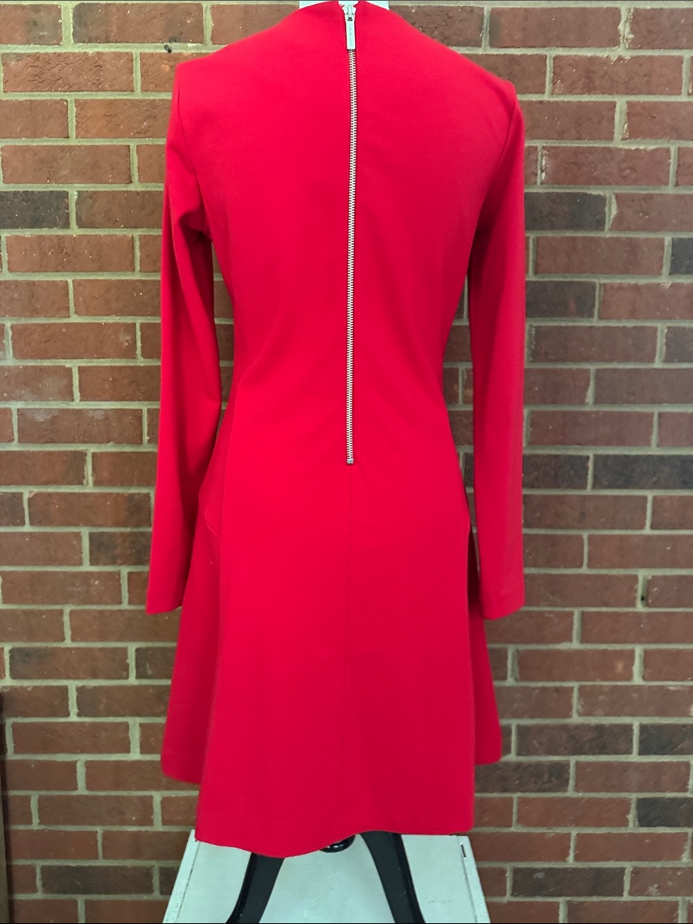 MICHEAL Michael Kors Red Long-Sleeve A-Line Dress with Zip Details - Picture 5 of 8